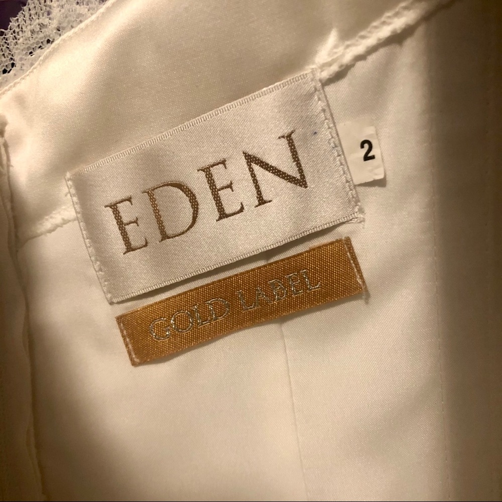 Eden Bridals Lace Strapless Wedding Dress - Picture 8 of 8